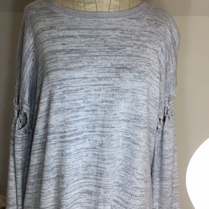 Sweater-cut outs One Grey Day cotton pullover